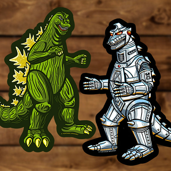 Godzilla & Mecha Godzilla Vinyl Sticker Combo Pack