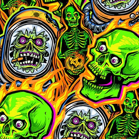 18" x 12" Vintage Skull Art Print