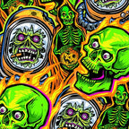 18" x 12" Vintage Skull Art Print