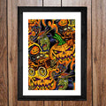 18" x 12" Vintage Halloween Art Print