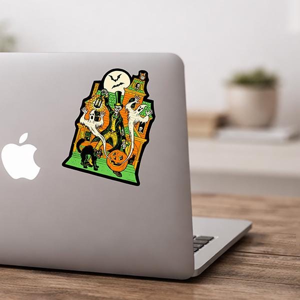 Haunted House Sticker