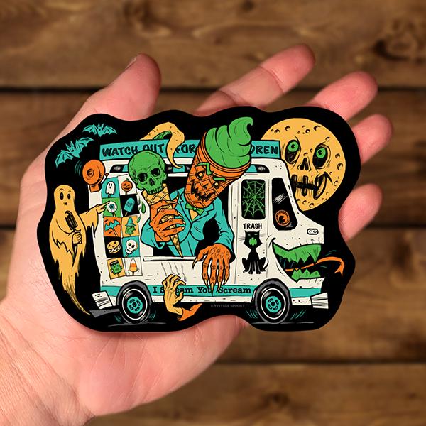 I Scream Man Sticker