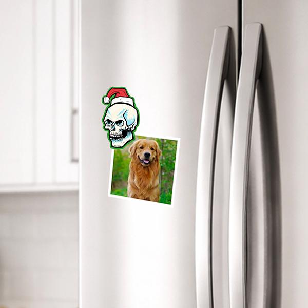 Christmas Skull Magnet