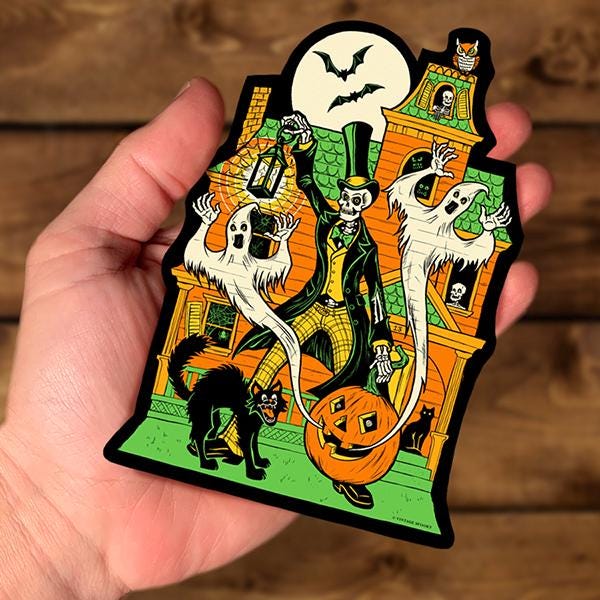 Haunted House Sticker