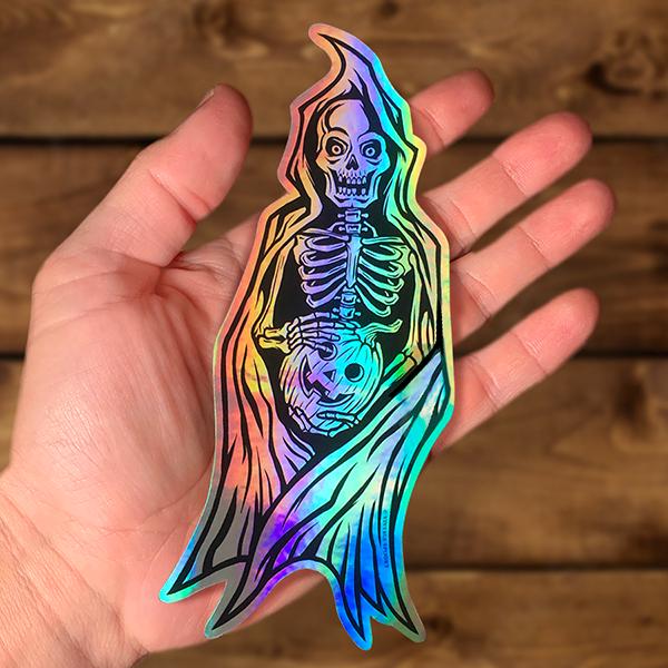 Grim Reaper Holographic Sticker